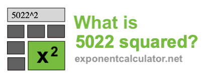 What is 5022 squared? 5022 squared