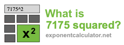 What is 7175 squared? 7175 squared