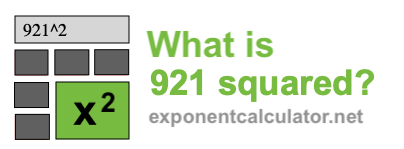 What is 921 squared?